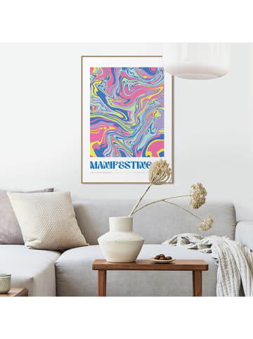 Orangewallz Ingelijste kunstdruk "Happy Vibes"