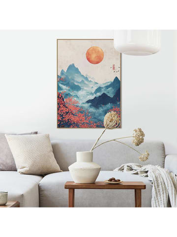 Orangewallz Ingelijste kunstdruk "Japandi Mountains"