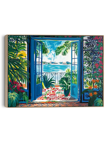 Orangewallz Ingelijste kunstdruk op canvas "Balcony Impression"