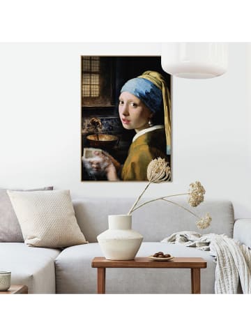 Orangewallz Ingelijste kunstdruk "Pearl Girl"