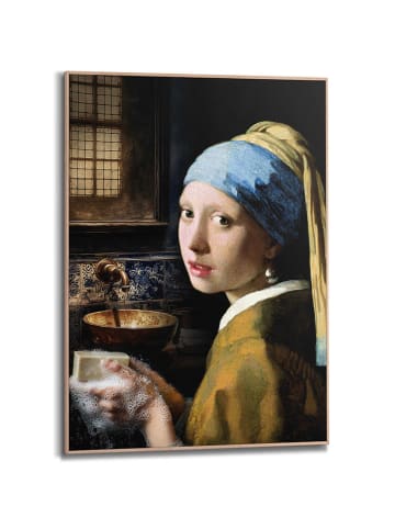 Orangewallz Ingelijste kunstdruk "Pearl Girl"