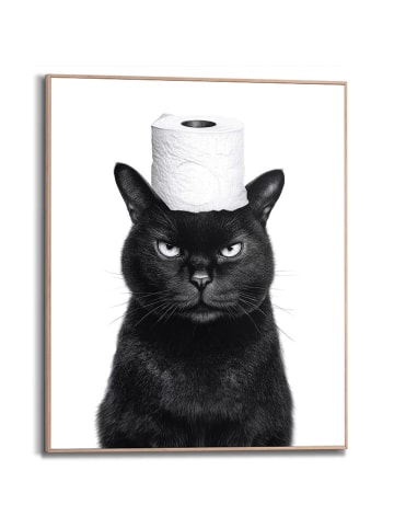 Orangewallz Gerahmter Kunstdruck "Cat Roll"