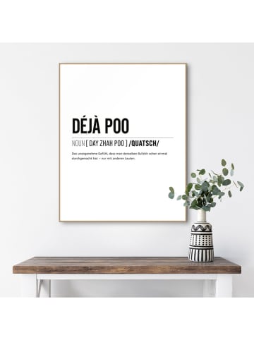 Orangewallz Gerahmter Kunstdruck "Deja Poo"