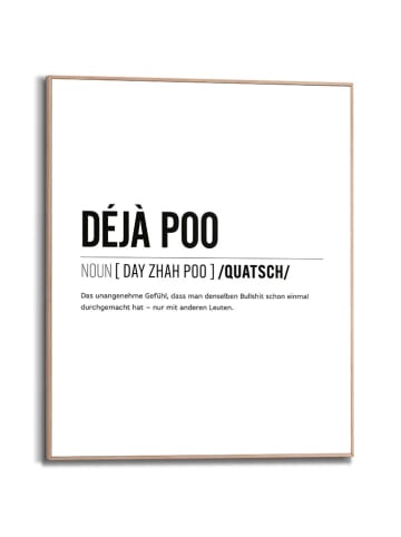 Orangewallz Gerahmter Kunstdruck "Deja Poo"