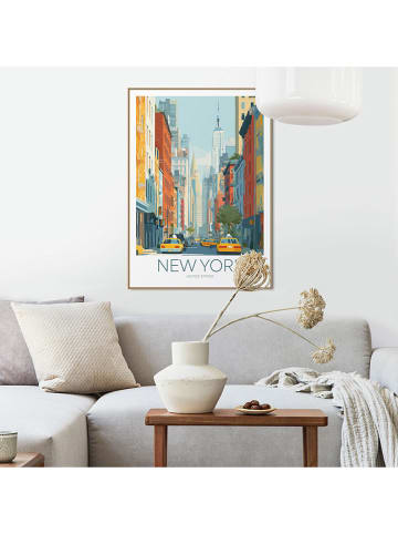 Orangewallz Druk artystyczny "Good Morning New York" w ramce