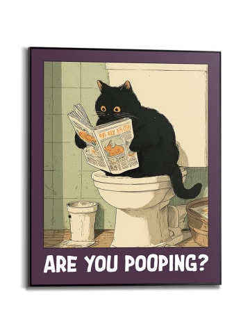 Orangewallz Ingelijste kunstdruk "Are You Pooping"