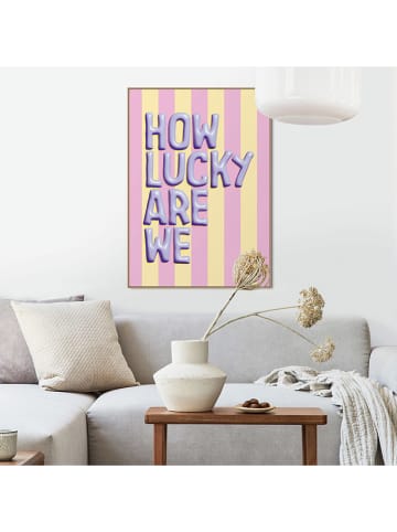 Orangewallz Ingelijste kunstdruk "How Lucky Are We"