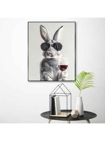 Orangewallz Ingelijste kunstdruk ''Rabbit Pose''