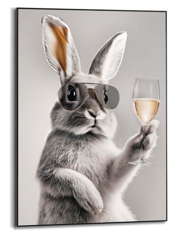 Orangewallz Gerahmter Kunstdruck ''Rabbit Pose''