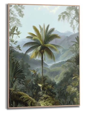Orangewallz Ingelijste kunstdruk ''Jungle Palm''