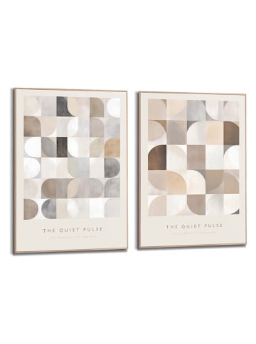 Orangewallz 2er-Set: Gerahmte Kunstdrucke "Quiet Pulse"