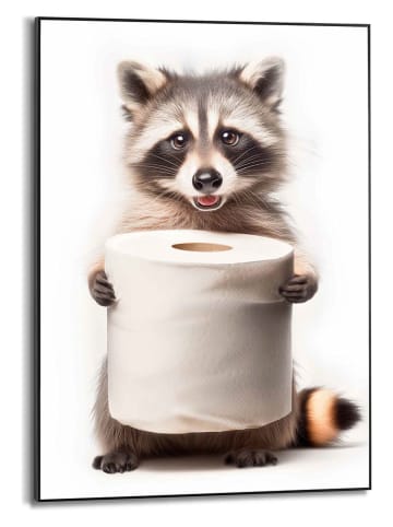 Orangewallz Gerahmter Kunstdruck "Racoon Paper Holder"
