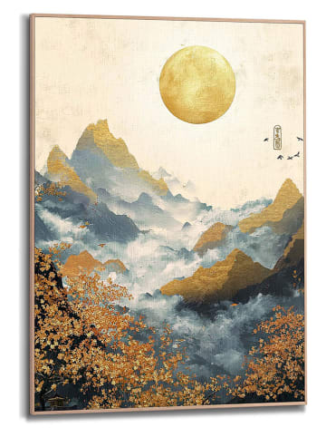 Orangewallz Gerahmter Kunstdruck ''Japandi Mountains"