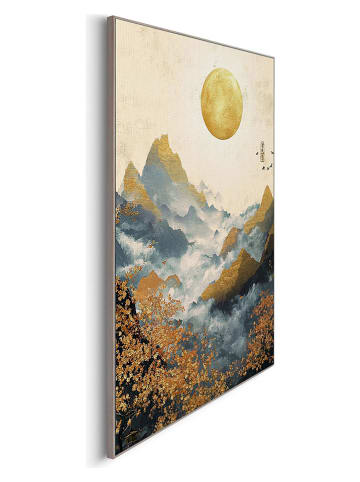 Orangewallz Gerahmter Kunstdruck ''Japandi Mountains"