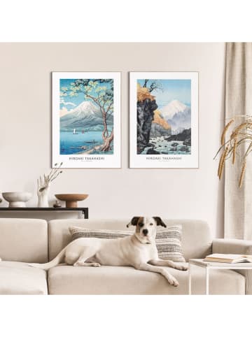 Orangewallz 2er-Set: Gerahmte Kunstdrucke "Takashi Shotei"
