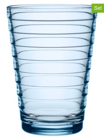 Moomin 2-delige set: glazen "Aino Aalto" lichtblauw - 330 ml