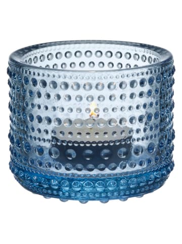 iittala Świecznik "Kastehelmi" w kolorze niebieskim - wys. 8 cm