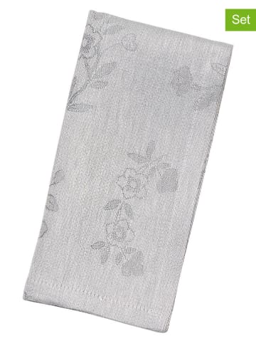 Moomin 2-delige set: servetten "Ostindia Svart" grijs - (L)45 x (B)45 cm