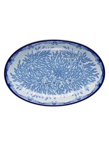 Moomin Servierplatte "Ostindia Floris" in Blau - (L)33 x (B)22 cm