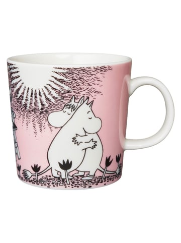 Moomin Kop "Love" lichtroze/wit - 300 ml