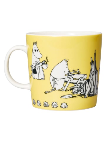 Moomin Kubek w kolorze żółto-białym - 400 ml