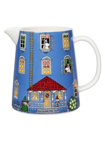 Moomin Kan "Moominhouse" blauw/rood - 1 l