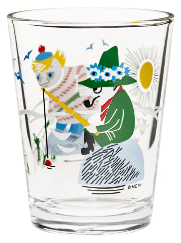 Moomin Szklanka "Fishing" w kolorze zielonym - 220 ml