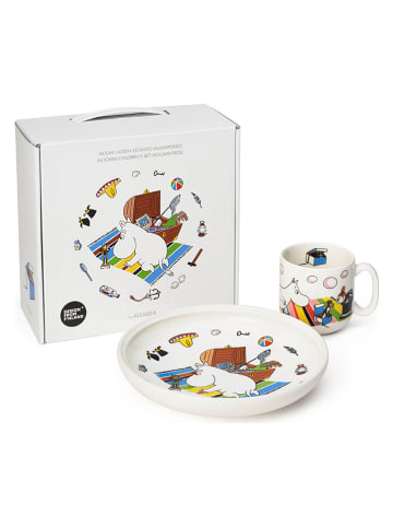 Moomin 2tlg. Kinder-Geschirrset "Moomintroll" in Weiß/ Bunt