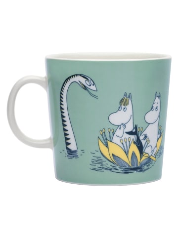 Moomin Kubek jumbo "W" w kolorze zielonym - 400 ml