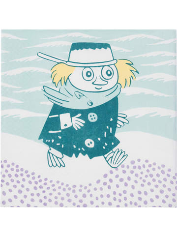 Moomin Serwetki (20 szt.) "Beach Day" w kolorze jasnoróżowo-fioletowo-turkusowym