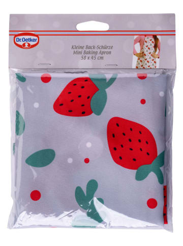 Dr. Oetker Backschürze in Weiß/ Rot/ Türkis - (L)58 x (B)45 cm