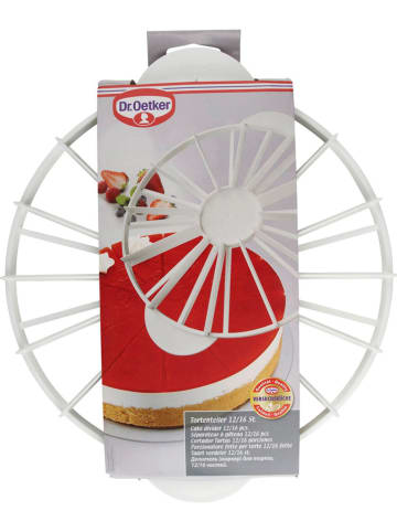 Dr. Oetker Znacznik "12/ 16 pieces" w kolorze białym do tortów - 30 x 2,6 x 24,5 cm
