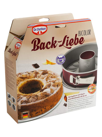 Dr. Oetker Springform "Back Liebe" in Rot/ Grau - Ø 26 cm
