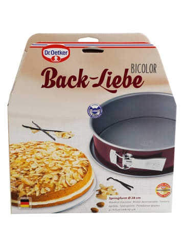 Dr. Oetker Tortownica "Bake Love" w kolorze czerwono-szarym - Ø 28 cm
