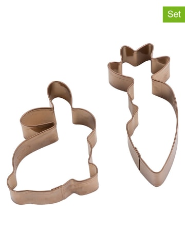 Dr. Oetker 2er-Set: Ausstecher "Hase & Karotte" in Kupfer 