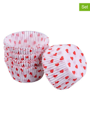 Dr. Oetker 2er-Set: Papier-Backförmchen ''Herzen'' in Rot - 2x 50 Stück