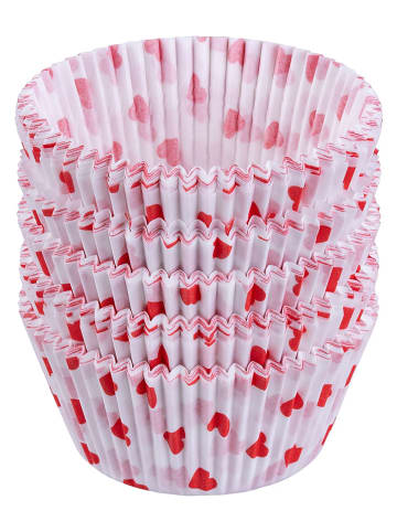 Dr. Oetker Foremki papierowe (100 szt.) "Hearts" w kolorze czerwonym do muffinek