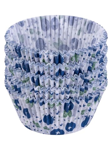Dr. Oetker 2er-Set: Papier-Backförmchen in Weiß/ Blau - 2x 50 Stück