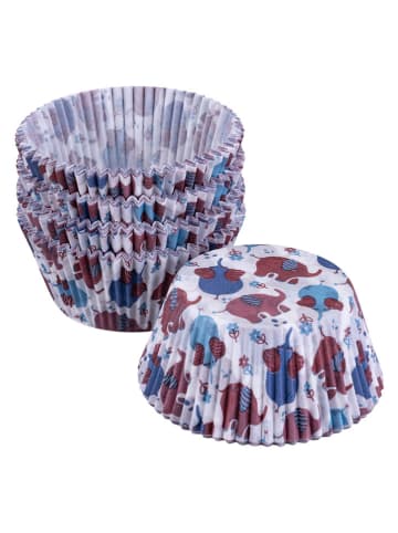 Dr. Oetker Foremki papierowe (100 szt.) w kolorze biało-niebiesko-czerwonym do muffinek