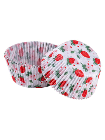 Dr. Oetker Foremki papierowe (100 szt.) "Strawberries" w kolorze czerwonym do muffinek