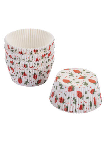 Dr. Oetker Foremki papierowe (100 szt.) w kolorze biało-czerwonym do muffinek