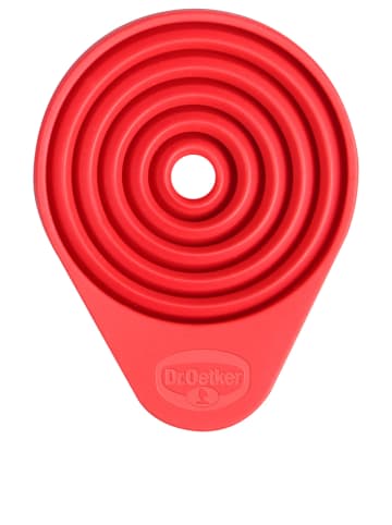 Dr. Oetker Silikon-Einmachtrichter "Flexxible Love" in Rot - Ø 8 cm