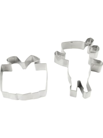 Dr. Oetker 2er-Set: Edelstahl-Ausstecher "Maus & Geschenk" - 2x 2 Stück