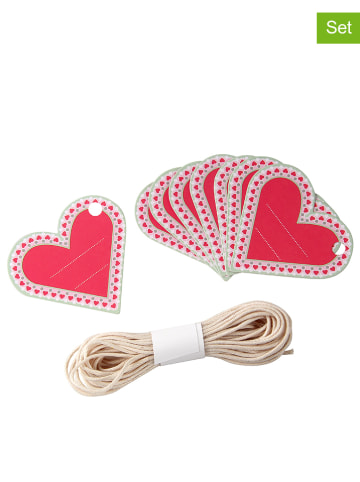 Dr. Oetker 3er-Set: Deko-Anhänger "Herz" in Rot/ Weiß - 3x 8 Stück