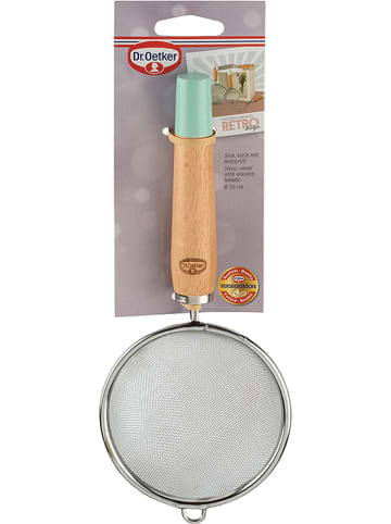 Dr. Oetker Sieb "Retro" in Natur/ Mint - (L)24 cm