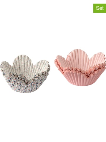 Dr. Oetker 2er-Set: Backförmchen "Retro" in Rosa - 2x 60 Stück