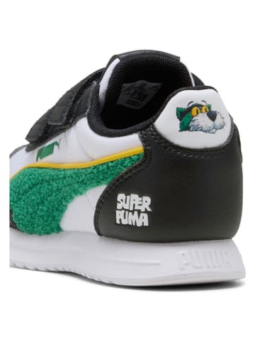 Puma Sneakersy "R78 Lightwind Super Puma" w kolorze biało-czarno-zielonym