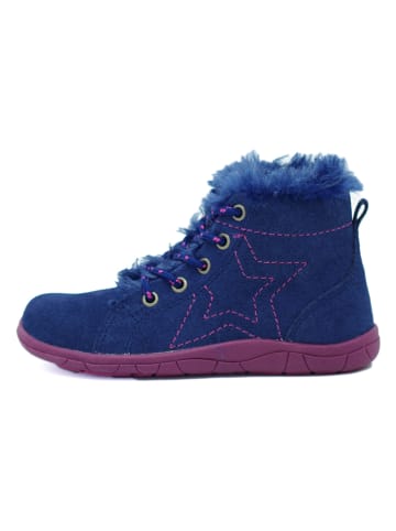 lamino Leren sneakers blauw