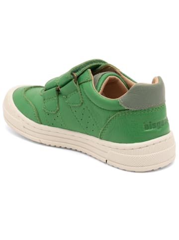 bisgaard Leren sneakers groen/wit