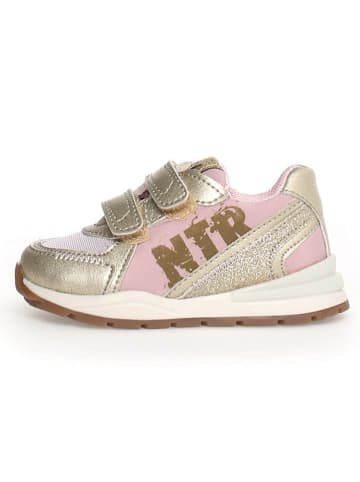 Naturino Leren sneakers "Bley" goudkleurig/lichtroze